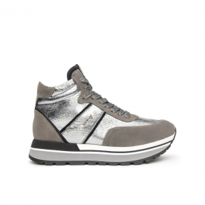 Sneakers alte platform grigie NeroGiardini
