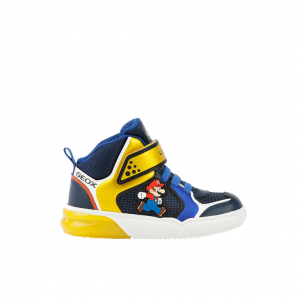 Sneakers mid royal/gialle Super Mario Geox