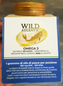 SCORTA 10 pezzi Wild Atlantic Omega 3 SOLO da pesce selvaggio dell'Oceano Atlantico