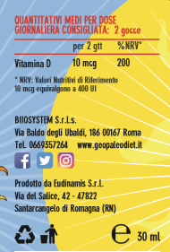 Capitan D  - Vitamina D per Bambini in gocce in Olio Extra Vergine di Oliva Biologico italiano
