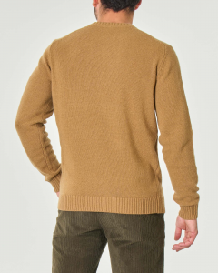 Maglione color cammello finezza 7 in lana
