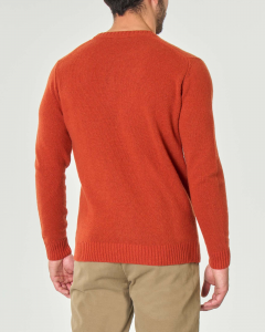 Maglione arancione finezza 7 in lana