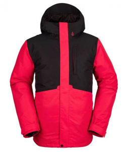 Giacca Snowboard Volcom 17 Forty Ins Jacket Black Red