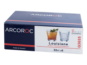 Arc Louisiane Set 6 Bicchieri, Vetro, 32cl