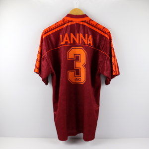 1995-96 As Roma Maglia Lanna #3 Asics Ina Assitalia Match Worn