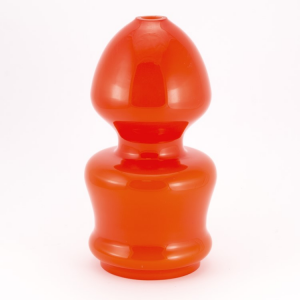 Vetro diffusore campana lunga vintage per lampada a sospensione colore arancio/rosso