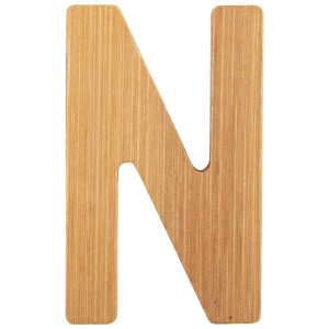 Lettera dell'alfabeto in bambù nome Bambini Decorazione cameretta N