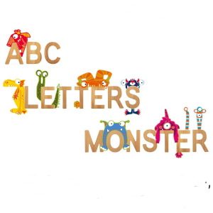 Lettera dell'alfabeto in bambù nome Bambini Decorazione cameretta Mostro Woody