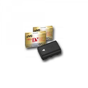 Jvc - Batteria videocamera - Kit batteria V607e + 2 Mini DV