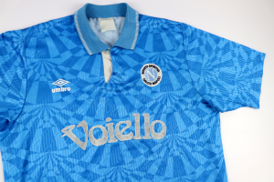 1991-92 Napoli Maglia C. Ferrara #2 Match Worn Umbro XL 