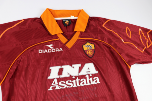 1999-00 Roma Maglia Rinaldi  #23 Match Worn Diadora XL 
