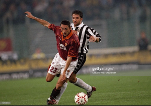 1999-00 Roma Maglia Rinaldi  #23 Match Worn Diadora XL 