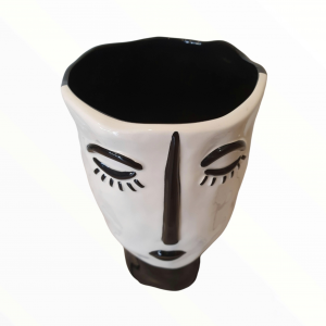 Vaso Akai ceramica viso stilizzato