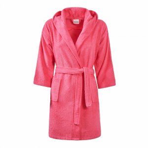 Girl's bathrobe with terry cloth cap BASSETTI UNIMAGIC pink