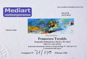 Toraldo Francesco Serigrafia Formato cm 22x50