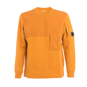 Felpa C.P. Company Diagonal Fleece Mixed Utility Arancione