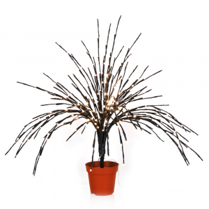 HERVIT - Corallo luminoso nero con vaso 90cm 280led