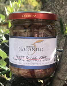 Filetti di acciughe piccanti sott’olio | Barattolo da 210 gr.