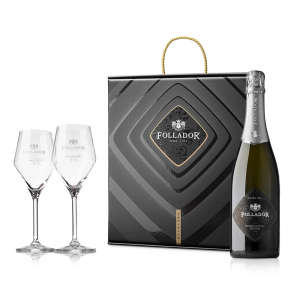 Gift Box  with glasses Prosecco D.O.C. Treviso EXTRA DRY Premium 