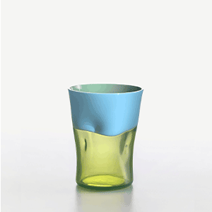 Water Glass Dandy Light Blue-Acid Green