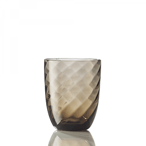 Water Glass Optic Twisted Brown