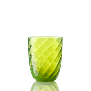 Water Glass Optic Twisted Acid Green