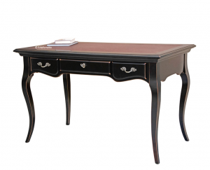 Mesa de despacho tablero en eco-cuero patas moldeadas - color negro