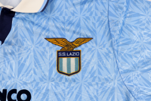 1991-92 Lazio Maglia Umbro Banco Santo Spirito XL (Top)
