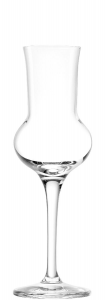 Set di 6 Bicchieri con stelo da Grappa liquore Shot 87 ml in vetro  cristallino