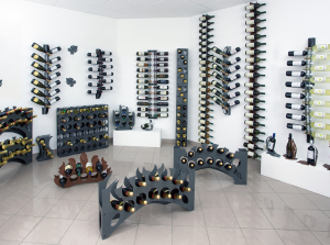 PORTABOTTIGLIE design CANTINETTA VINO in ACCIAIO moderno SALVASP -  Carpenteria Vidue