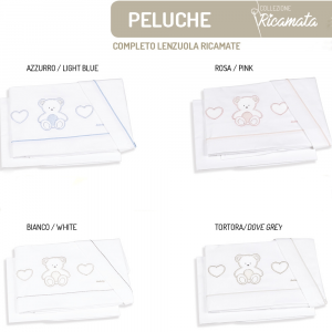 Bed sheet set cot line Peluche by Italbaby