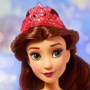 Hasbro Disney Princess Royal Shimmer-Bambola di Belle, Fashion Doll con Gonna e Accessori