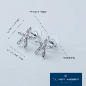 Oliver Weber - Orecchini Starfish Pin Rodio 22740