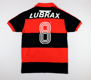1987 Flamengo Maglia #8 Adílio Match Worn Adidas Lubrax
