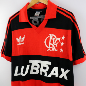 1987 Flamengo Maglia #8 Adílio Match Worn Adidas Lubrax