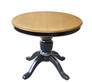Table bicolore diamètre 100 cm - Plateau prolongeable