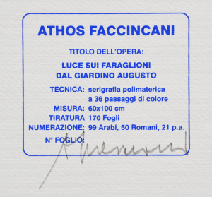 Faccincani Athos Serigrafia polimaterica Formato cm 60x100