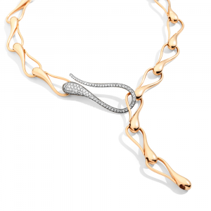 Elika Necklace in rose gold and diamonds