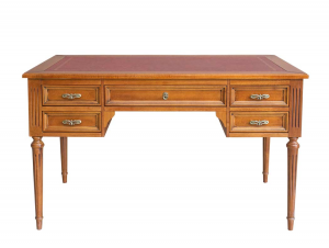 Wooden desk Louis XVI leather top
