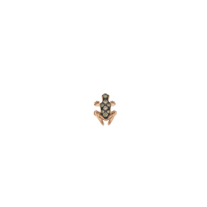 Earrings in rose gold and brown diamonds