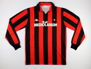 1987-88 Ac Milan Maglia Kappa Match Worn #5 F. Galli Mediolanum XL