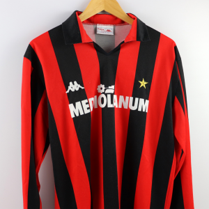 1987-88 Ac Milan Maglia Kappa Match Worn #5 F. Galli Mediolanum XL