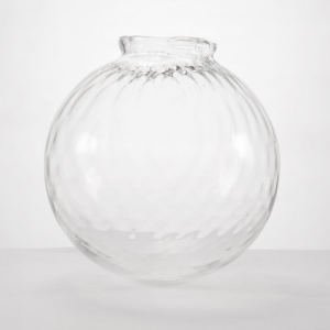 Sfera vetro Ø20 cm cristallo ballotton. Foro Ø80 mm con griffa.