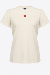 SHOPPING ON LINE PINKO T-SHIRT PINKO KISS TRAPANI PREVIEW NEW COLLECTION WOMEN'S SPRING SUMMER 2022