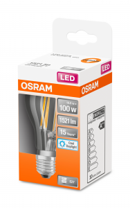 OSRAM Lampadina LED STAR Classic A 100 filamento, luce fredda, E27 