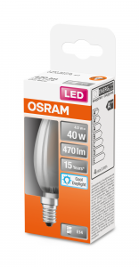 OSRAM Lampadina LED STAR Classic B 40 filamento, luce fredda, E14 