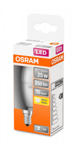 OSRAM Lampadina LED STAR Classic B 25 luce calda E14 