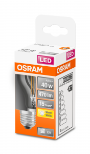 OSRAM Lampadina LED STAR Classic P 40 filamento, luce calda, E27  