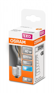 OSRAM Lampadina LED STAR Classic P 40 filamento, luce naturale, E27 
