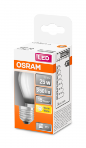 OSRAM Lampadina LED STAR Classic P 25 filamento, luce calda, E27 